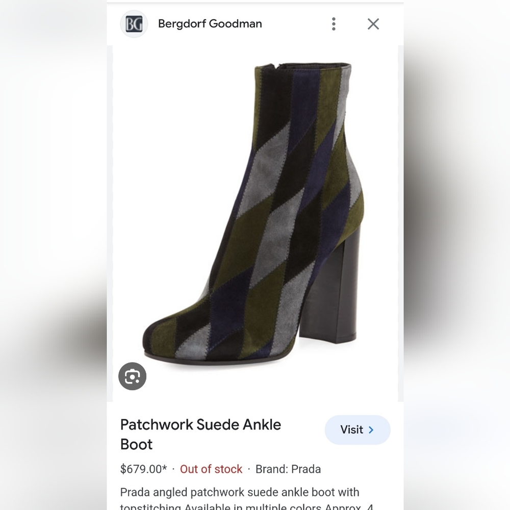 Suede Patchwork Prada Booties